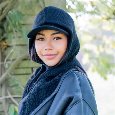 Alex Max Snood & Headband Set - Black